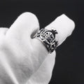Chrome Hearts distressed anchor open ring